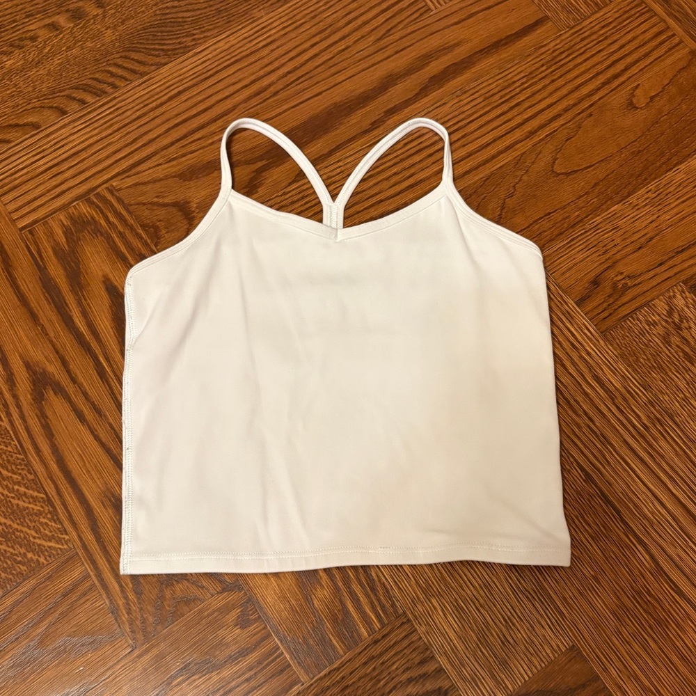White cropped Athleta tank top for girls in almost new condition